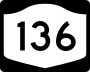 New York State Route 136 marker