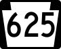 Pennsylvania Route 625 marker