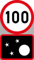 Speed limit of 100 km/h during the night