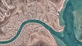 River in Shadegan Wildlife Refuge, Iran 23 May 2017 as seen by Sentinel-2A satellite.