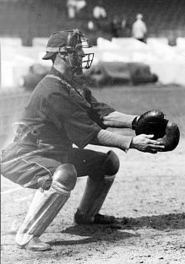 Walt Kuhn playing catcher.