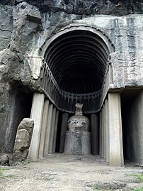 Chaitya with stupa, Cave 4, Aurangabad Caves.
