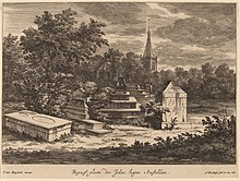 Abraham Blooteling after Jacob van Ruisdael, Begraef-plaets der Joden, buyten Amsteldam (Jewish Cemetery outside Amsterdam), 1670, etching on laid paper; sheet size: 20.8 x 27.8 cm (8 3/16 x 10 15/16 in.). National Gallery of Art, Washington DC, Ailsa Mellon Bruce Fund, 1999.64.1