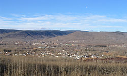 The townsite of Chetwynd in the foothills of the Rocky Mountains