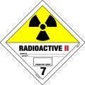 輻射物質的危險物質運送標誌（II 级黄放射性物质）