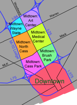 底特律下城地图
