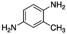 Skeletal structure of 2,5-Diaminotoluene