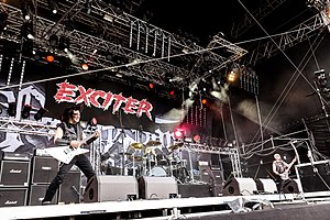 Exciter performing in 2018