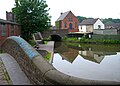 The termination of the authorised Birmingham and Fazeley Canal under the Watling Street Bridge at Fazeley