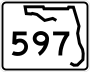 State Road 597 marker