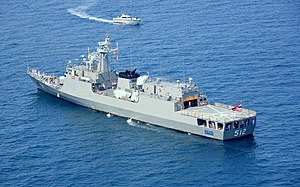 Thai offshore patrol vessel HTMS Naratiwat during Milan 2018 exercise.