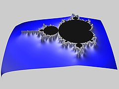 Zoom 00. Start. Mandelbrot set with continuously colored environment.