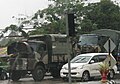 Mercedes-Benz L-Series light recovery vehicle of Malaysian Army in action.