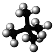 Ball and stick model of neopentane