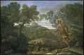 Nicolas Poussin (1658) "Landscape with blind Orion seeking the sun". Metropolitan Museum of Arts, Manhattan, NY.