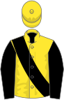 Yellow, black sash and sleeves