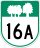 Route 16A marker
