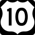 U.S. Route 10 marker