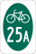New York State Bicycle Route 25A marker