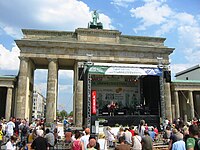 Stage in front of the Brandenburg Gate on Environmental Festival 2011