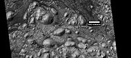 HiWish计划下高分辨率成像科学设备看所到的菲尔索夫陨击坑中的岩层。