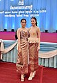 Khmer women wearing modernized Av Pak