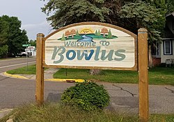 Bowlus a city in Two Rivers Township