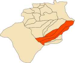 Location of Kerzaz within Béchar Province