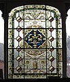 Stained glass window by the staircase