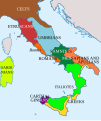 Etruscan civilization (900-27 BC) and Roman Republic (509-27 BC) in 400 BC.