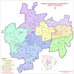 Map of Jhunjhunu Legislative Assembly