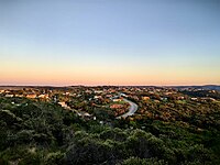 The town of Kei Mouth seen from the hill