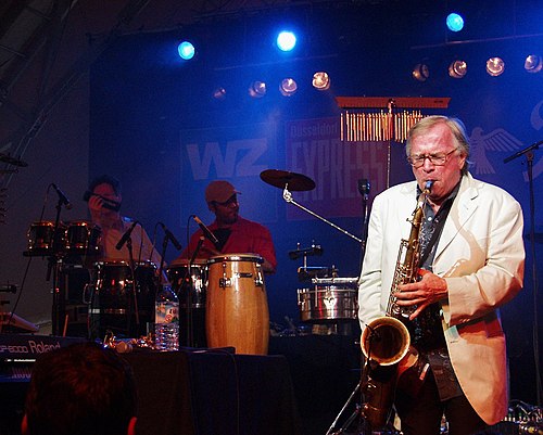Klaus Doldinger playing the saxophone