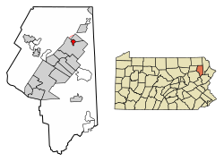 Location of Jermyn in Lackawanna County, Pennsylvania