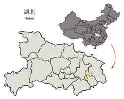 鄂州市在湖北省的地理位置