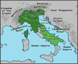 The Duchy of Tuscia in Central Italy within the Kingdom of the Lombards