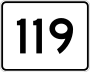 Route 119 marker