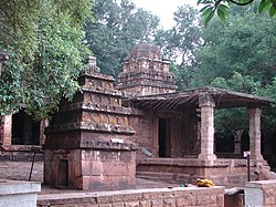 Mallikarjuna temple (at rear), a dravida style temple at Mahakuta