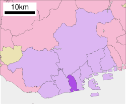 长田区在兵库县的位置