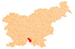 The location of the Municipality of Loški Potok