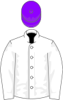 White, violet cap