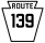 Pennsylvania Route 139 marker