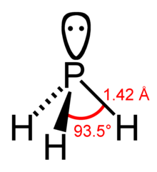 Skeletal formula of phosphine