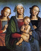 圣母子、圣罗撒和加大肋纳 (c. 1493)