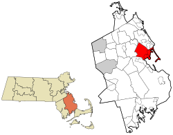 马萨诸塞州普利茅斯县的位置