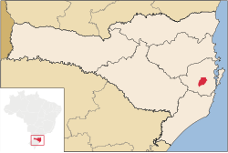 Location of Águas Mornas