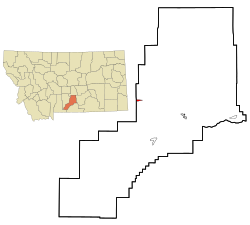 Location of Reed Point, Montana