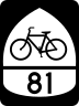 U.S. Bicycle Route 81 marker