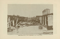 Aftermath of the hurricane in West Palm Beach, Florida.