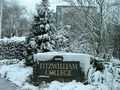 College sign on Huntington Road